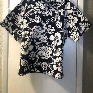 Men's Vntage Hibiscus Print Hawaiian Shirt Surfrider